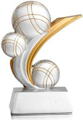 DEPICE Adulti Boccia Pokal/Trofeo, Argento/Oro, 13 cm