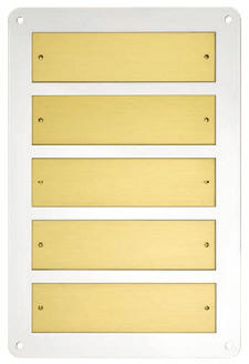 telaio plexiglass targhe ottone